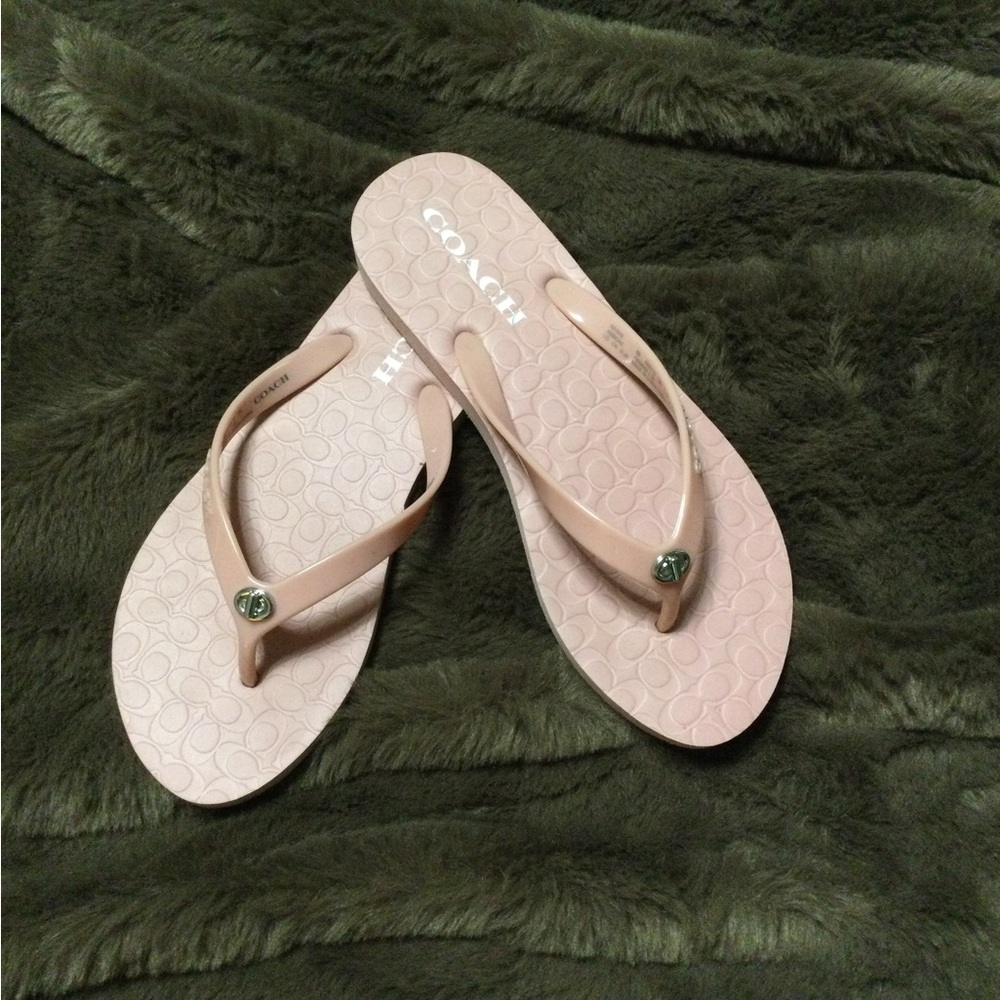 Coach Blush Pink Abbigail Flip Flop Sandals